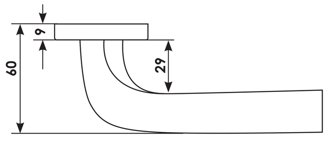 Ручка дверная COMETA R5 NIS раздельная на круглой розетке, цвет матовый никель, ЦАМ фото фурнитура Томск