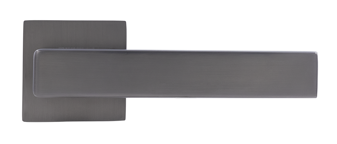 Ручка дверная LOT MH-56-S6 GR раздельная на квадратной розетке 6 мм, цвет графит, ЦАМ фото купить в Томске