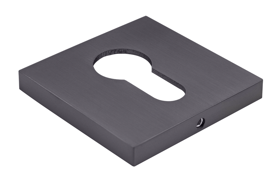 Накладка на замок MH-KH-S6 GR квадратная под евроцилиндр, цвет graphite фото купить Томск