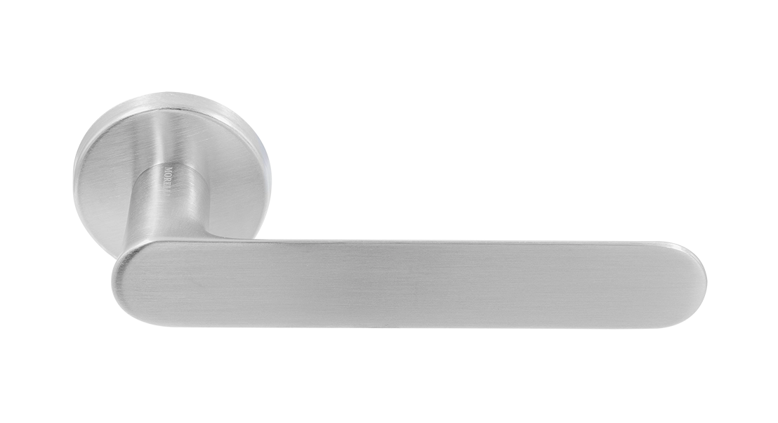 Ручка дверная LE BOAT R5 CSA раздельная на круглой розетке, цвет матовое матовый хром, латунь фото купить Томск