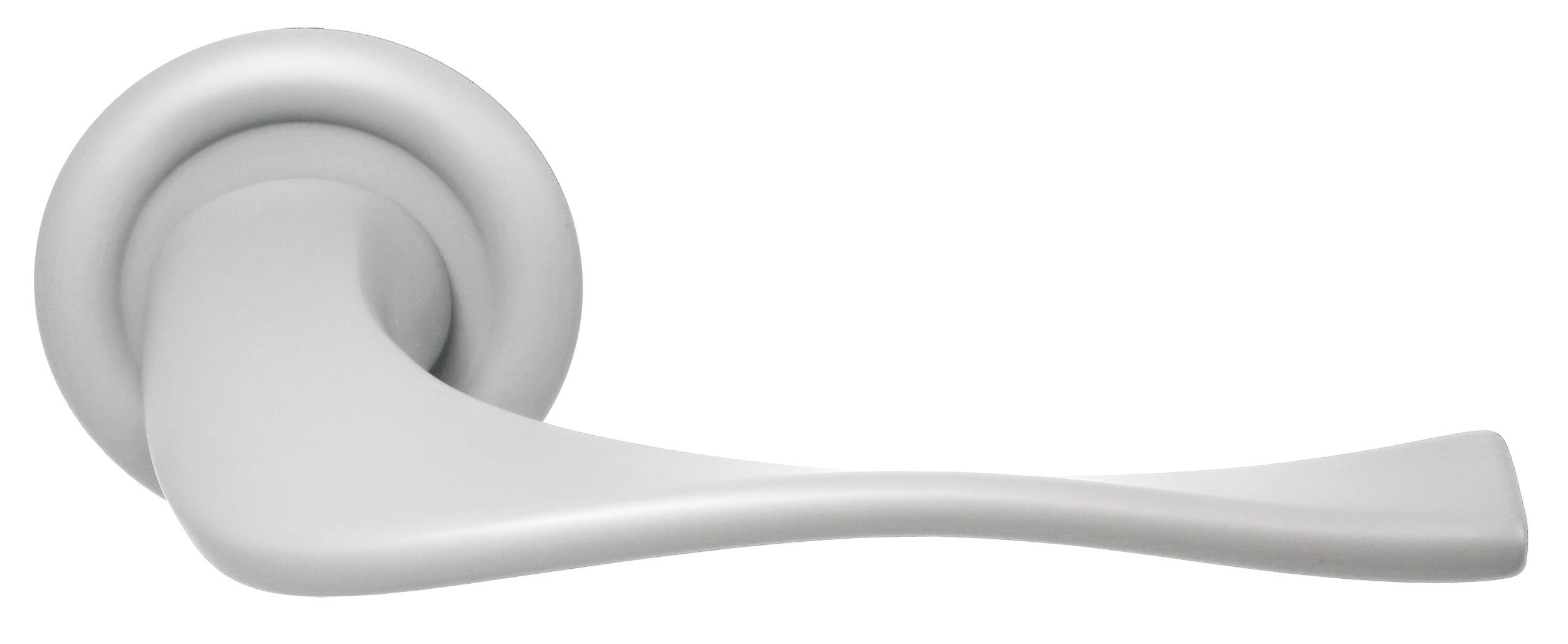 Ручка дверная SKYSCRAPER R7 SSW на круглой розетке, цвет Стокгольмский снегопад/Stockholm Snowfall фото купить Томск