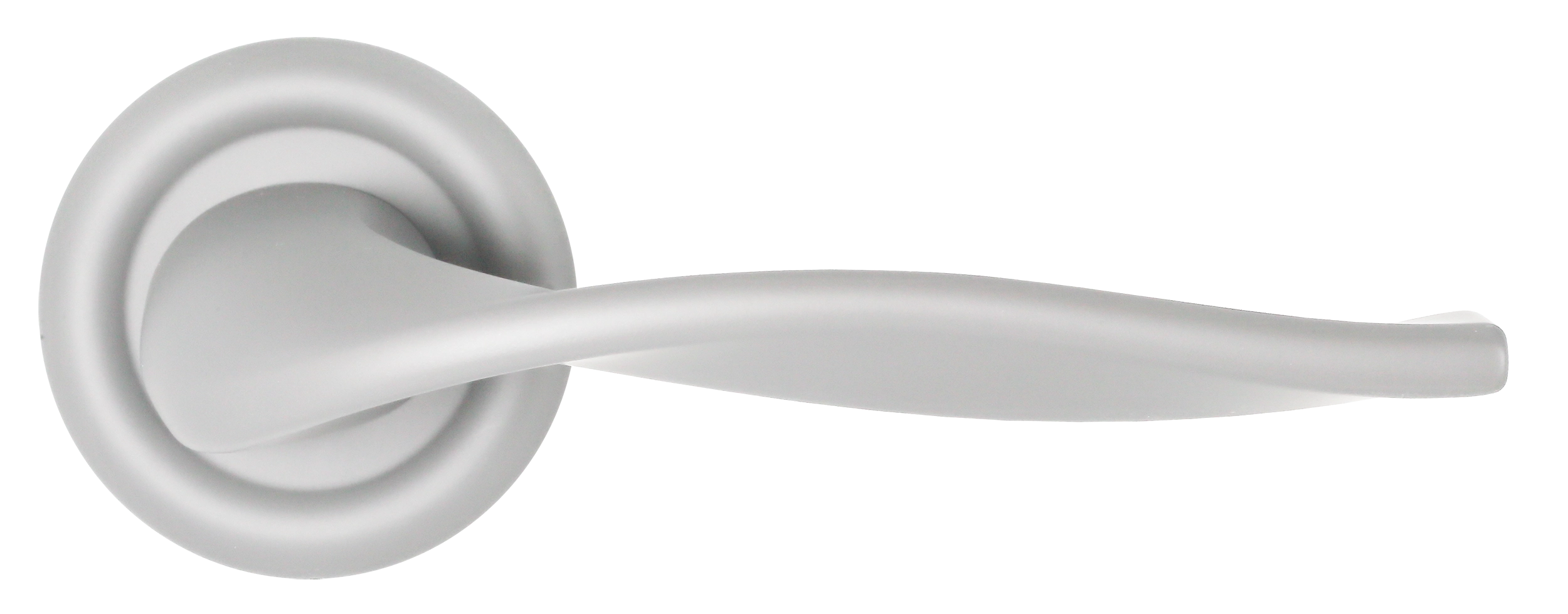 Ручка дверная SKYSCRAPER R7 SSW на круглой розетке, цвет Стокгольмский снегопад/Stockholm Snowfall фото купить в Томске