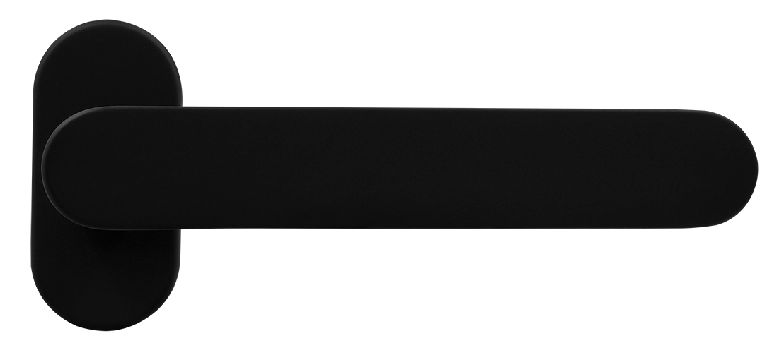 Ручка оконная LE BOAT W1 NERO-ST на прямоугольной розетке