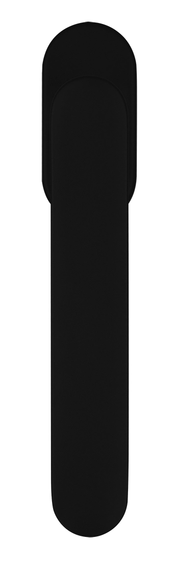 Ручка оконная LE BOAT W1 NERO-ST на прямоугольной розетке, цвет черный soft-touch, латунь фото купить в Томске