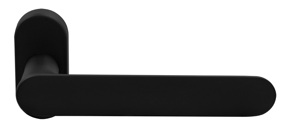 Ручка оконная LE BOAT W1 NERO-ST на прямоугольной розетке, цвет черный soft-touch, латунь фото morelli Томск
