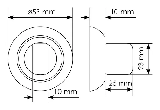 Завертка сантехническая MH-WC SN/CP на круглой розетке цвет бел. никель/хром фото купить в Томске