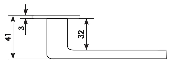 Ручка дверная DOLCE VITA S1 CRO раздельная на квадратной розетке, цвет - хром, латунь фото morelli Томск