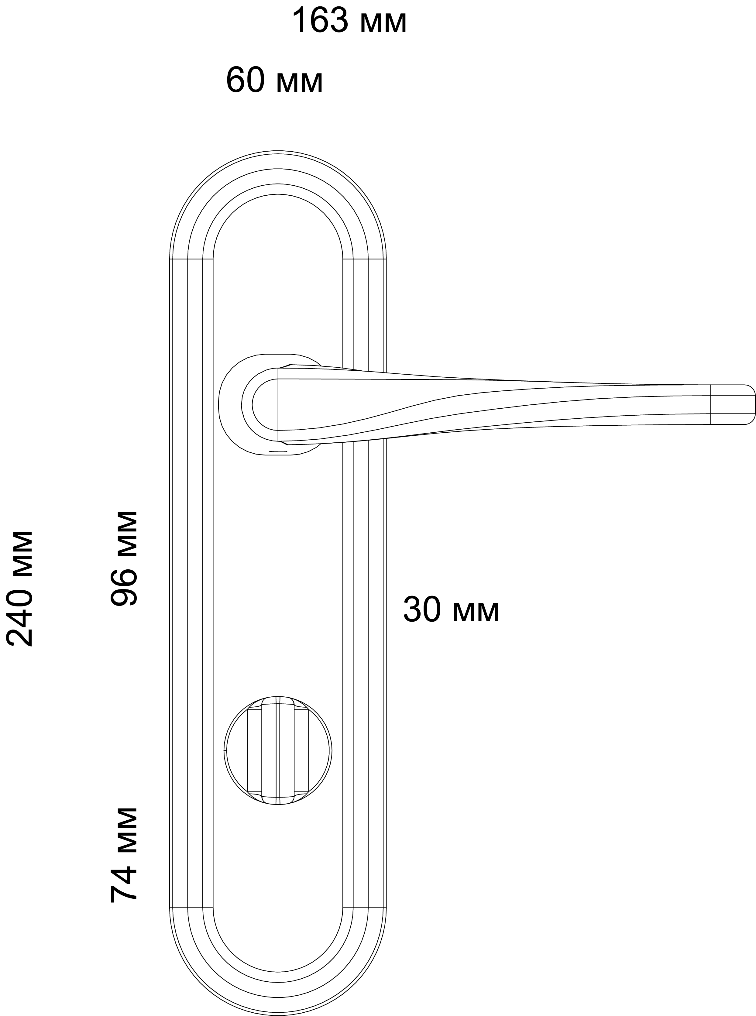 Ручка дверная THE OLYMPICS PLR WF на планке, цвет Зимняя стужа/Winter Frost фото фурнитура Томск