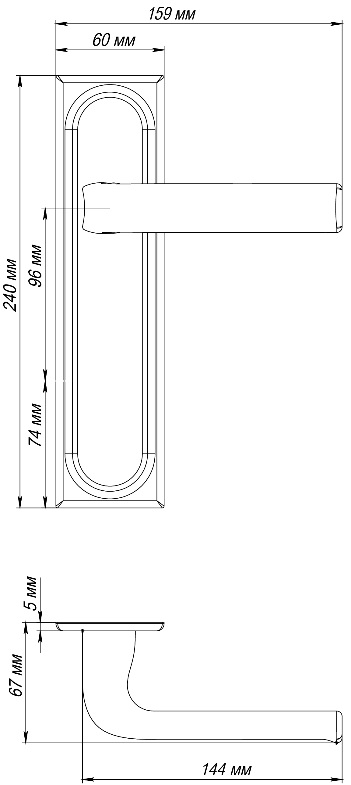 Ручка дверная THE BUS STATION PLS WF на планке, цвет Зимняя стужа/Winter Frost фото фурнитура Томск