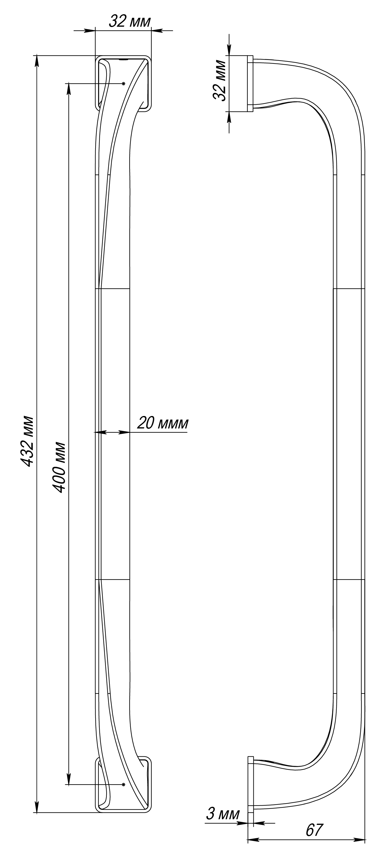 Ручка-скоба WD CONCERT HALL PH SST, цвет Летняя гроза/Summer Storm фотомореллиТомск