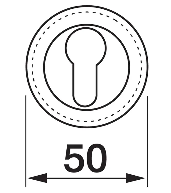 Накладка на замок LUX-KH-R4 OSA круглая под евроцилиндр, цвет матовое золото фото купить в Томске