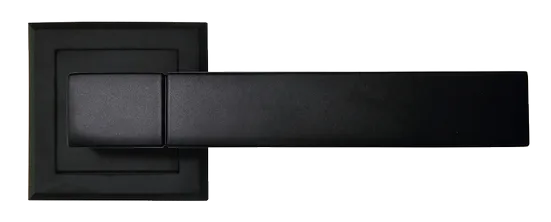 FUKOKU, ручка дверная на квадратной накладке MH-28 BL-S, цвет - черный фото купить в Томске