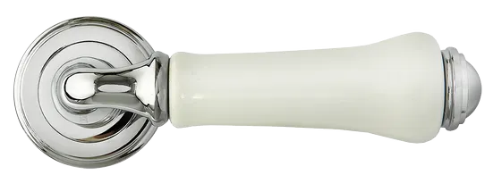 UMBERTO, ручка дверная MH-41-CLASSIC PC/W, цвет- хром/белый фото купить в Томске