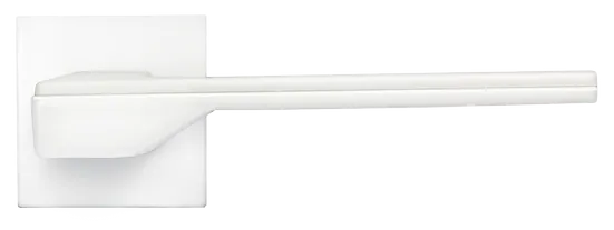 PIERRES, ручка дверная на квадратной накладке MH-49-S6 W, цвет - белый фото купить в Томске