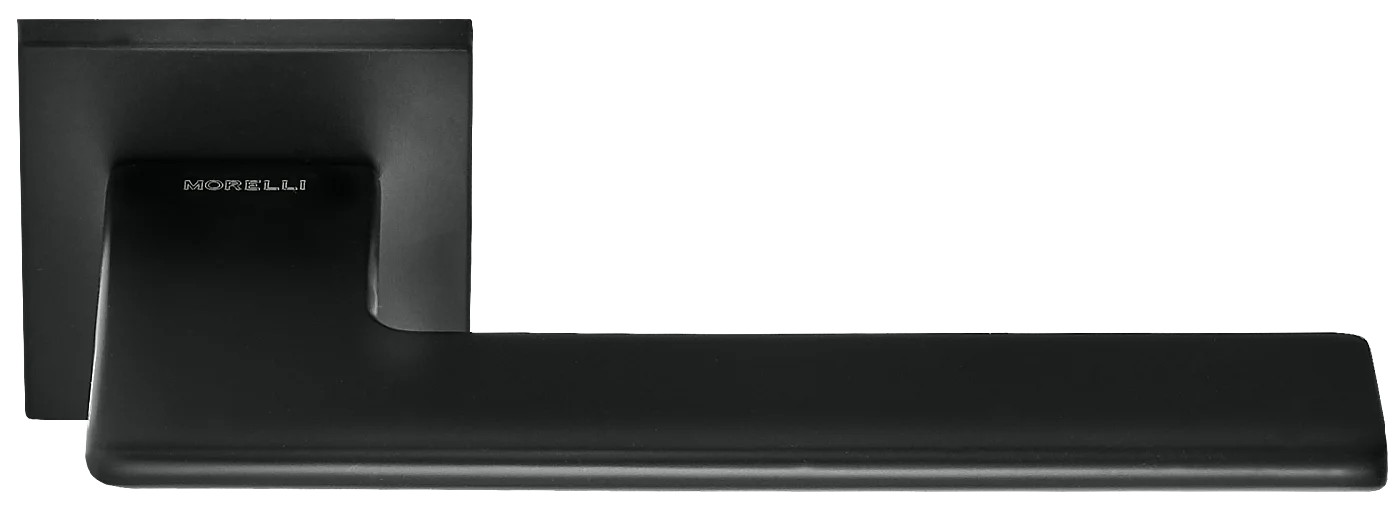 PLATEAU, ручка дверная на квадратной накладке MH-51-S6 BL, цвет - черный фото купить Томск