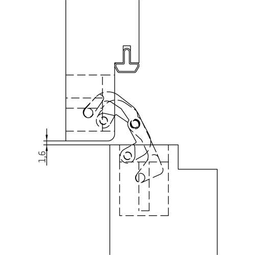 HH-19 B, скрытая петля, цвет - черный фотомореллиТомск
