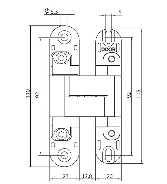 HH-19 B, скрытая петля, цвет - черный фото купить в Томске