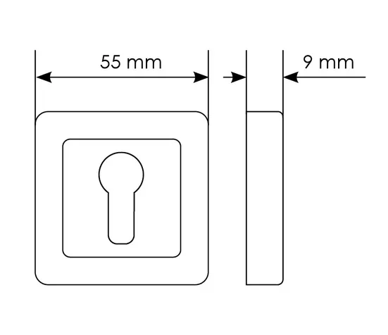 Накладка MH-KH-S55 GR/PC на ключевой цилиндр, цвет графит/хром фото купить в Томске