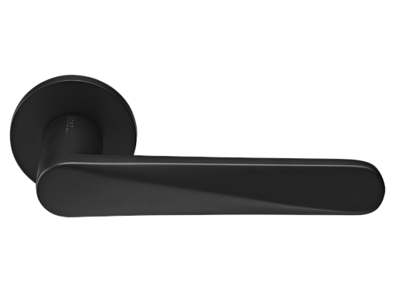 CAYAN - ручка дверная  на круглой розетке 6 мм, MH-58-R6 BL,  цвет - чёрный фото купить Томск