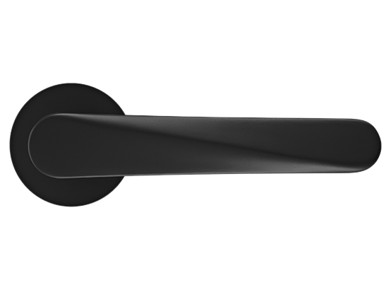 CAYAN - ручка дверная  на круглой розетке 6 мм, MH-58-R6 BL,  цвет - чёрный фото купить в Томске